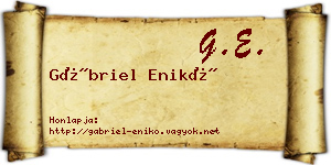 Gábriel Enikő névjegykártya