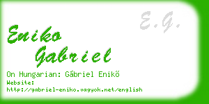 eniko gabriel business card