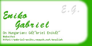 eniko gabriel business card